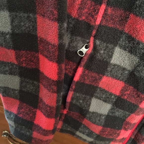 Columbia Boys Fleece Jacket Plaid Full Zip - Picture 4 of 10